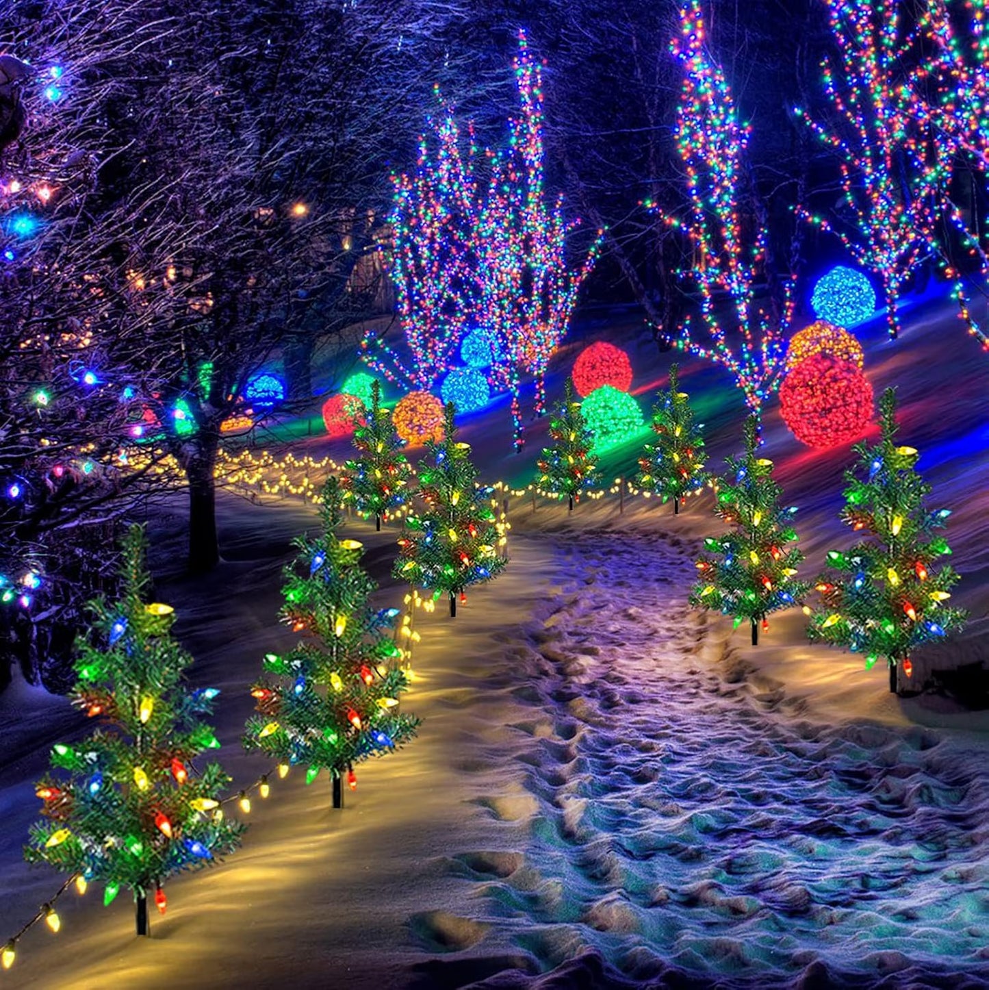 Solar Christmas Trees Lights