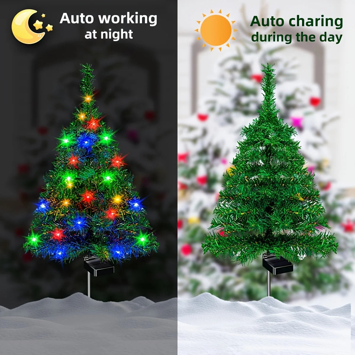 Solar Christmas Trees Lights